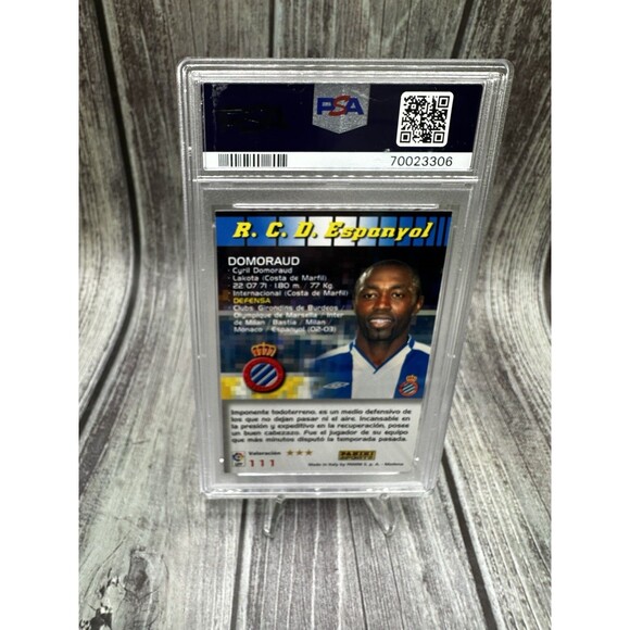 2004 PANINI SPORTS MEGA CRACKS 106  Cyril Domoraud PSA Nm 7 R. C.D, Espanyol| - Picture 9 of 10